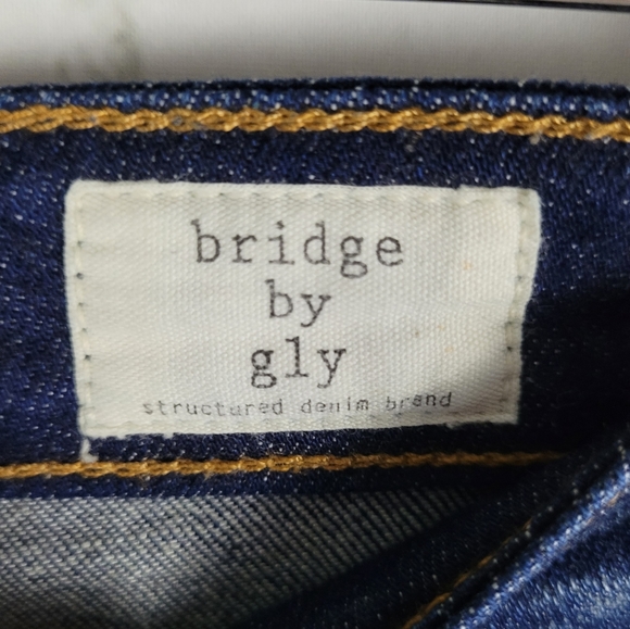 BRIDGE BY GLY | mid rise ankle skinny stretch distressed raw hem jeans - Picture 6 of 8